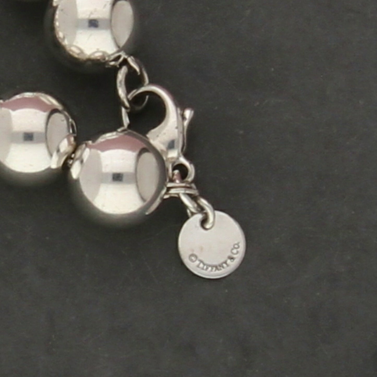 tiffany & co sterling silver hardwear 10mm bead bracelet size 6.25in