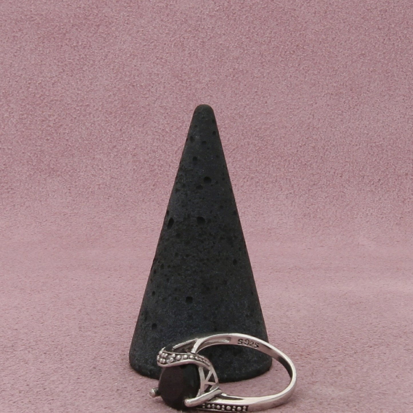 sterling silver sapphire & cz crossover ring size 6.5