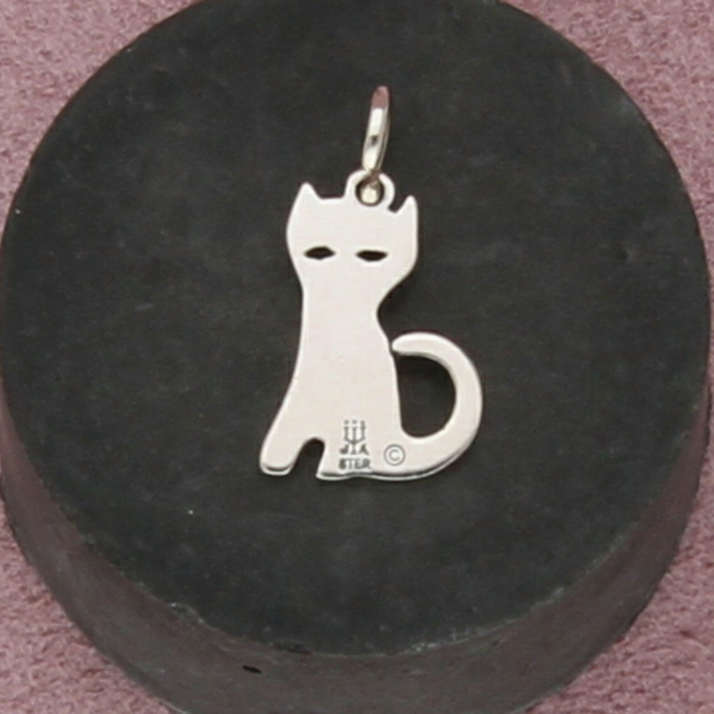 james avery sterling silver retired kitten cat charm pendant