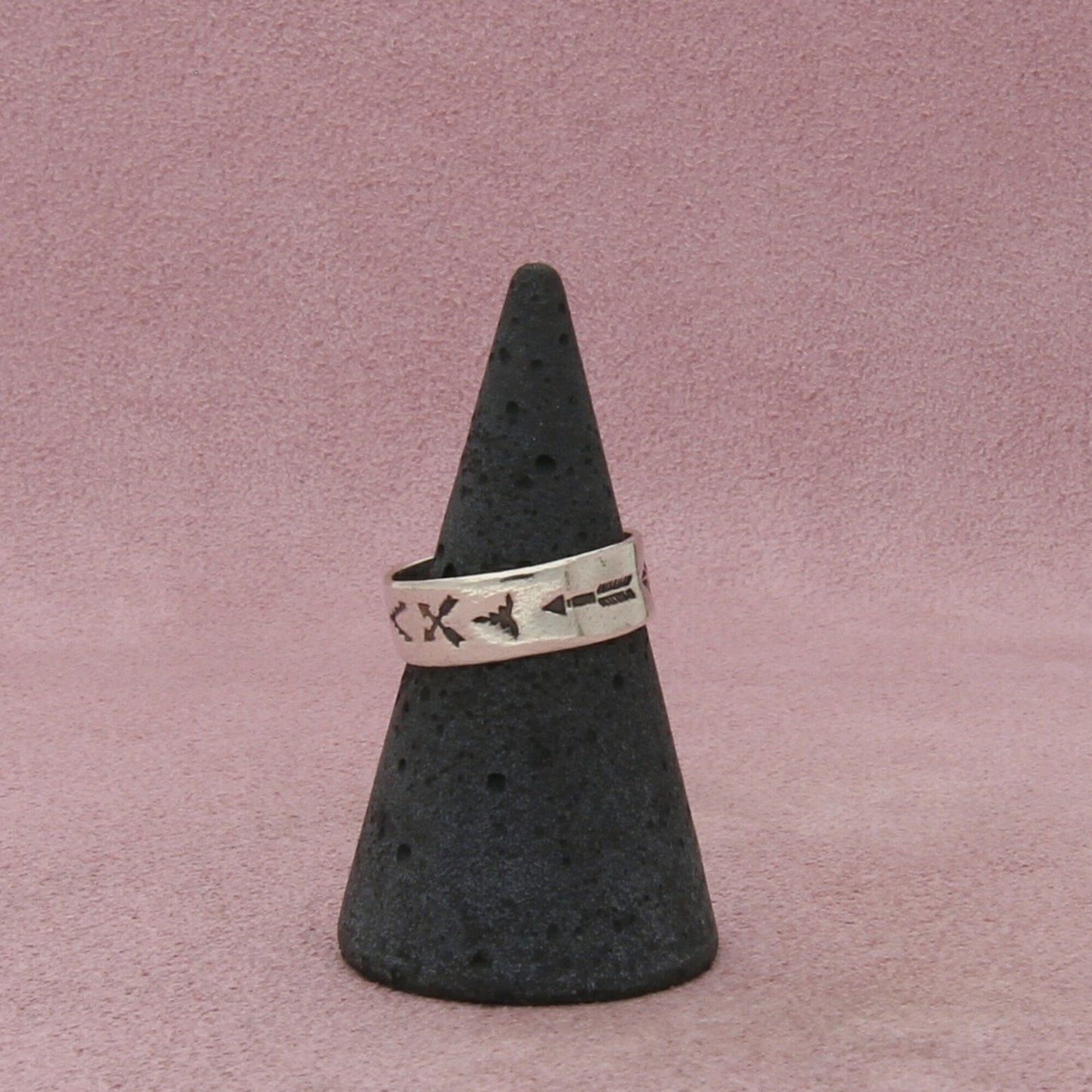 bell trading post sterling silver vintage southwestern arrow band ring size 6.25