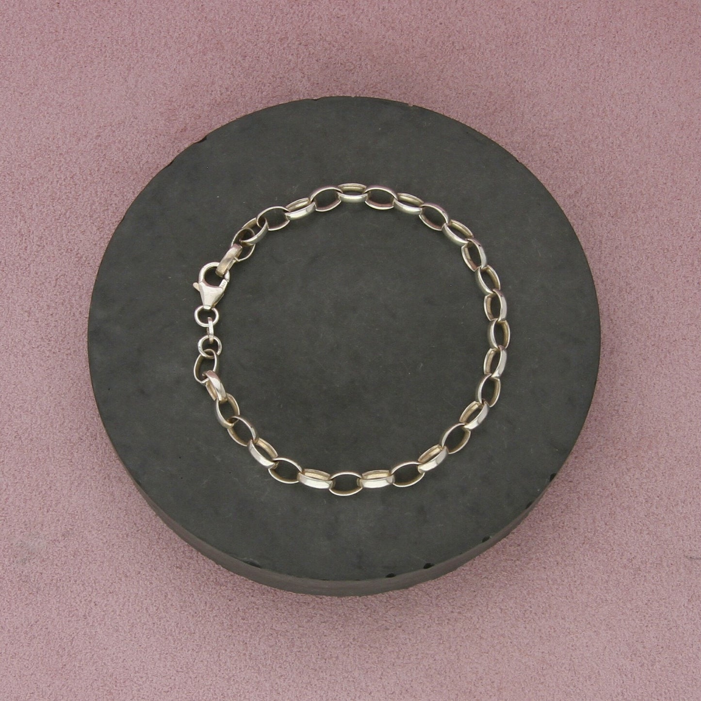 sterling silver 5mm rolo chain bracelet size 7in
