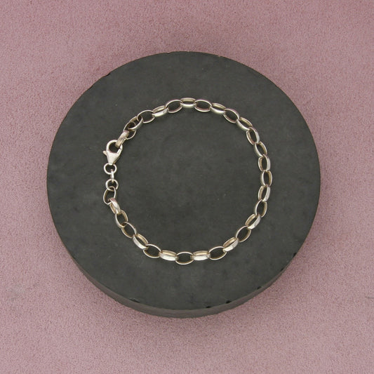 sterling silver 5mm rolo chain bracelet size 7in