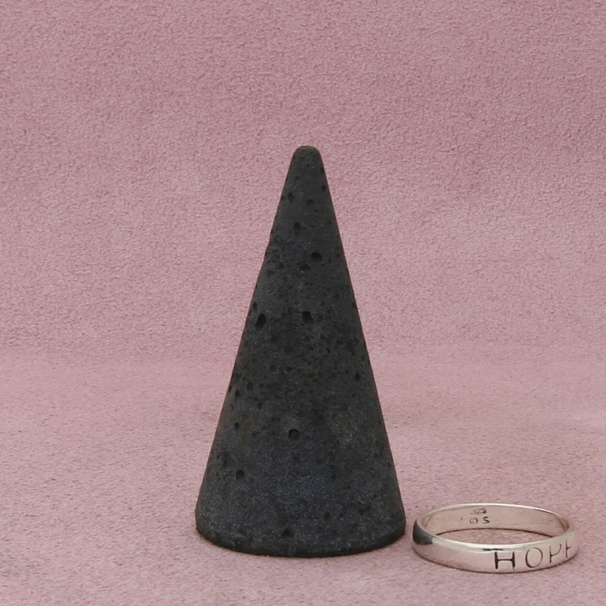 sterling silver hope stack band ring size 7.75