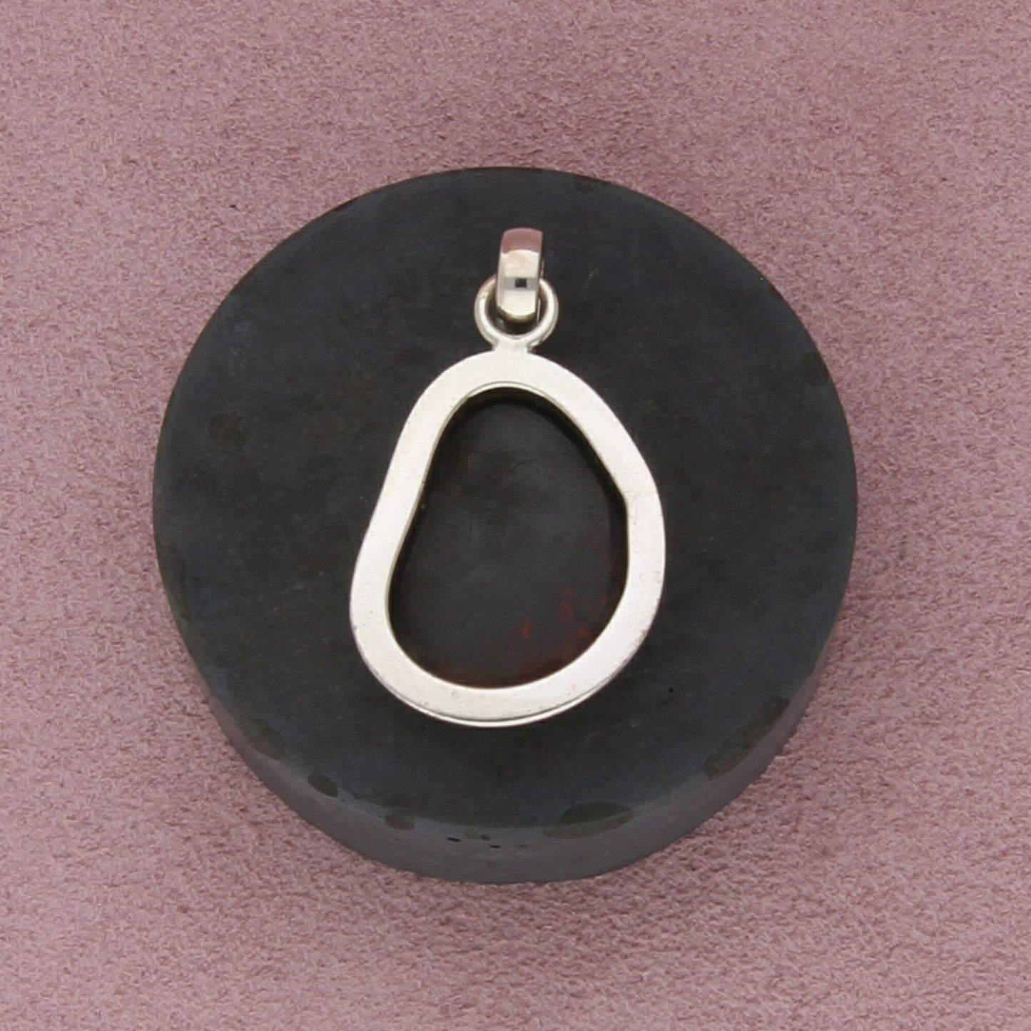 sterling silver chunky amber pendant
