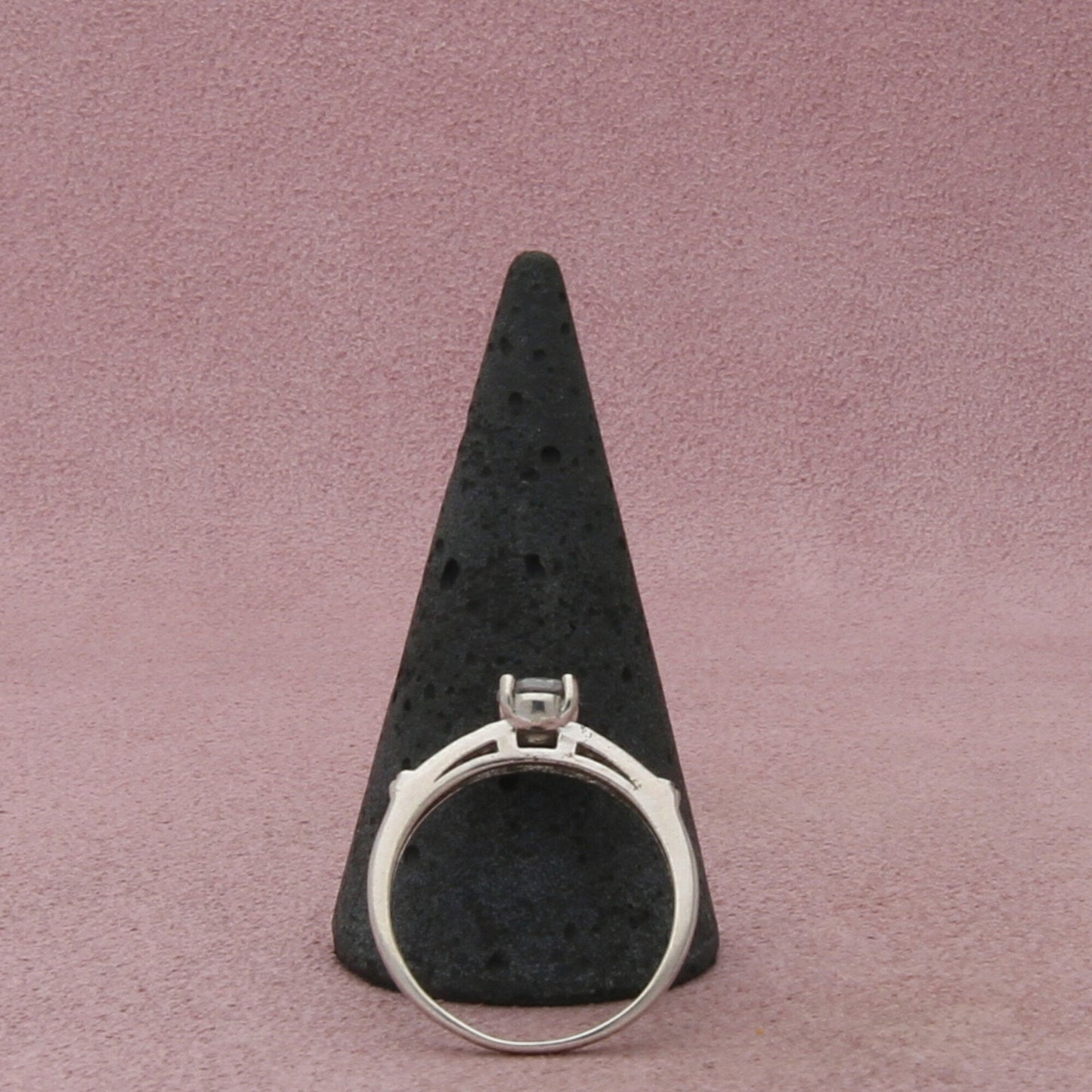 sterling silver round-cut cz engagement ring size 7.75