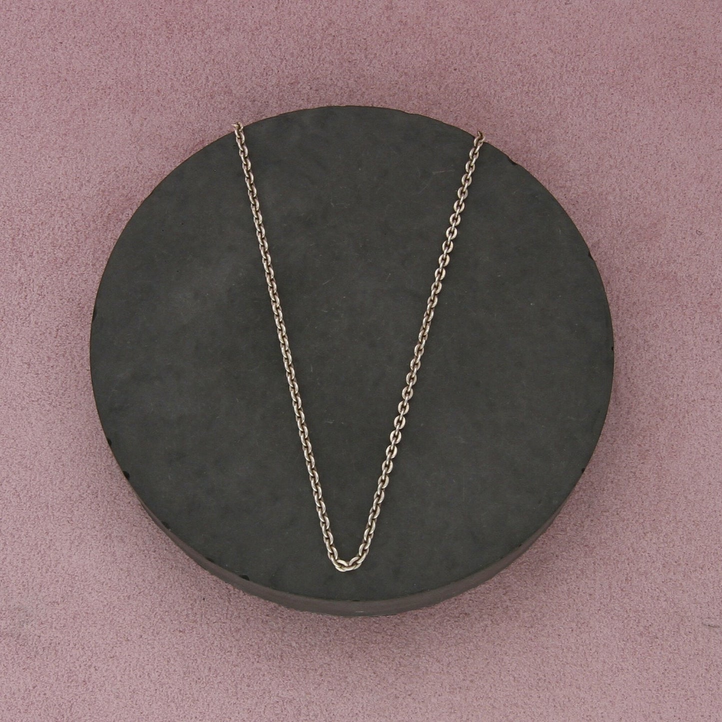 sterling silver italy 2mm cable chain necklace size 16in