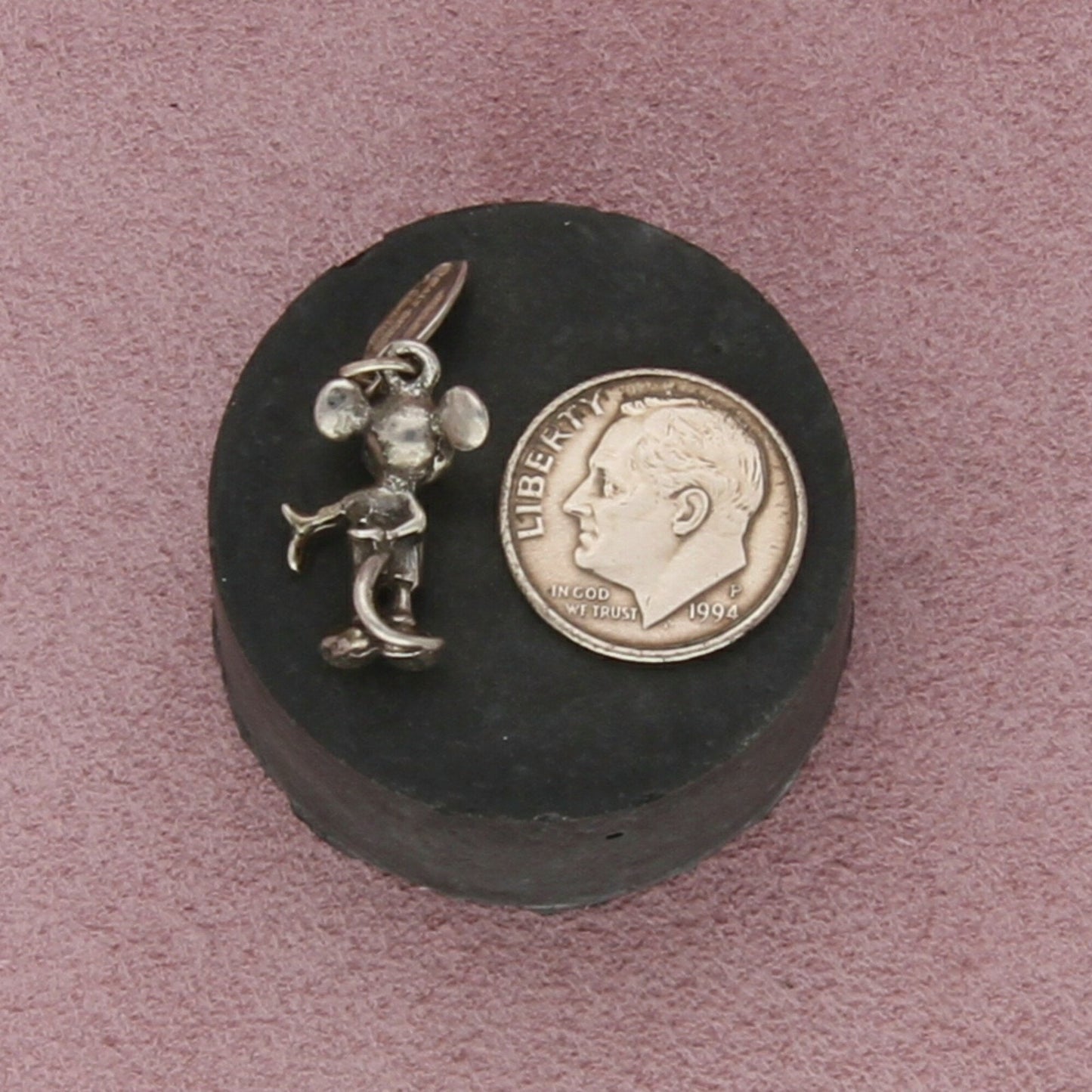 disney sterling silver vintage 3d disneyland mickey mouse charm pendant