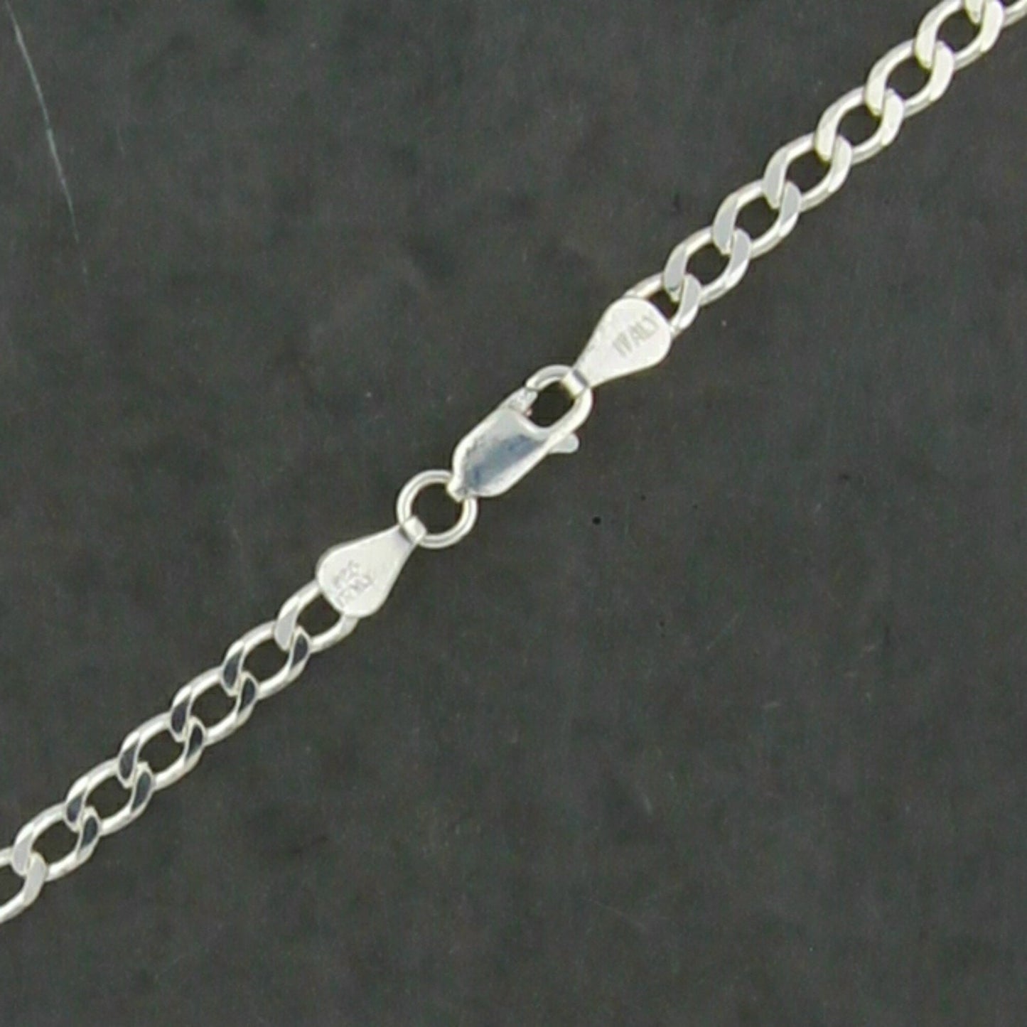 sterling silver mens italy 4mm cuban chain necklace size 20in