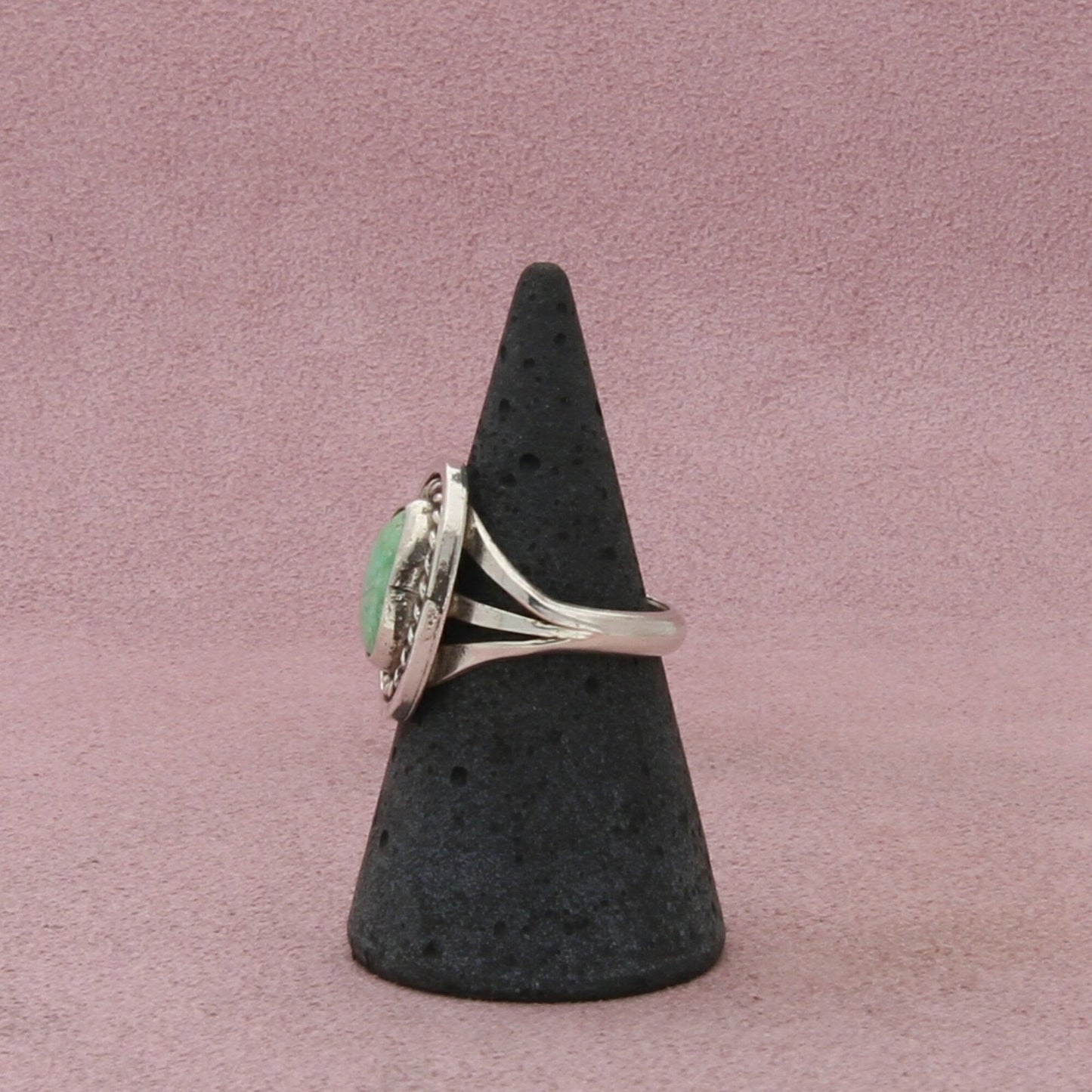 navajo sterling silver vintage braided turquoise ring size 6