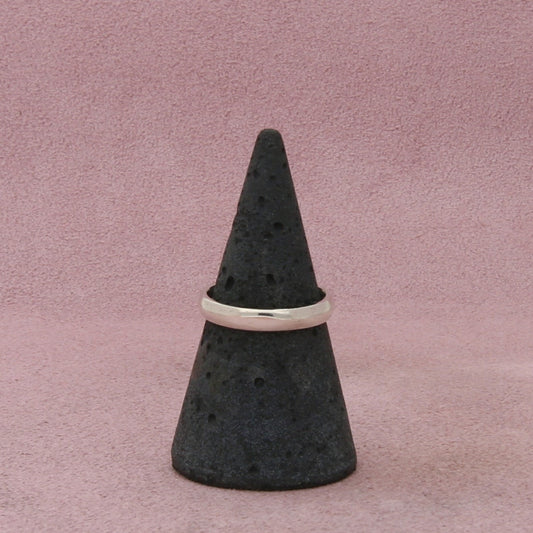 sterling silver vintage british smooth stack band ring size 6
