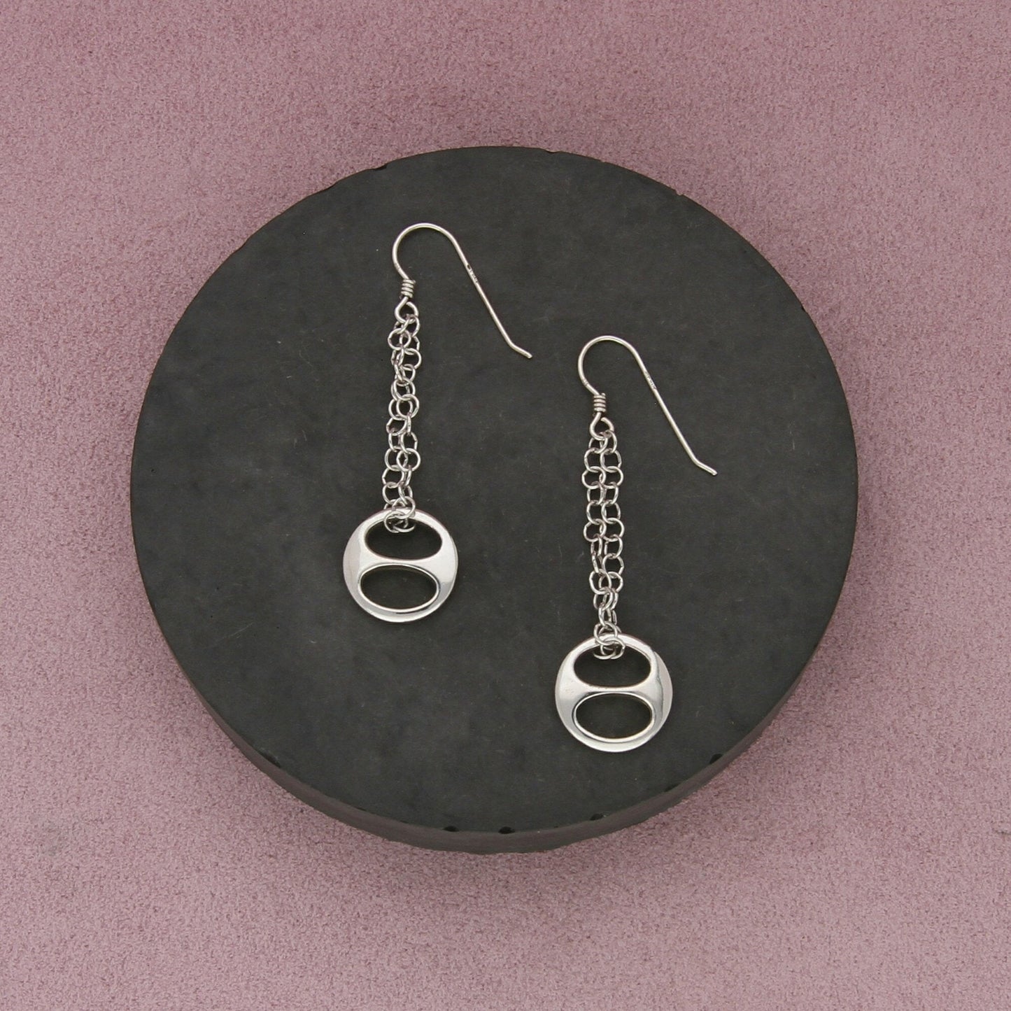 sterling silver unique mariner dangle earrings