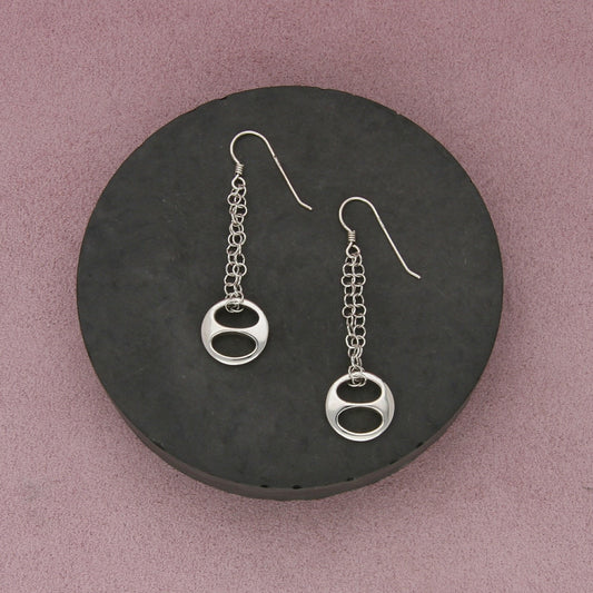 sterling silver unique mariner dangle earrings