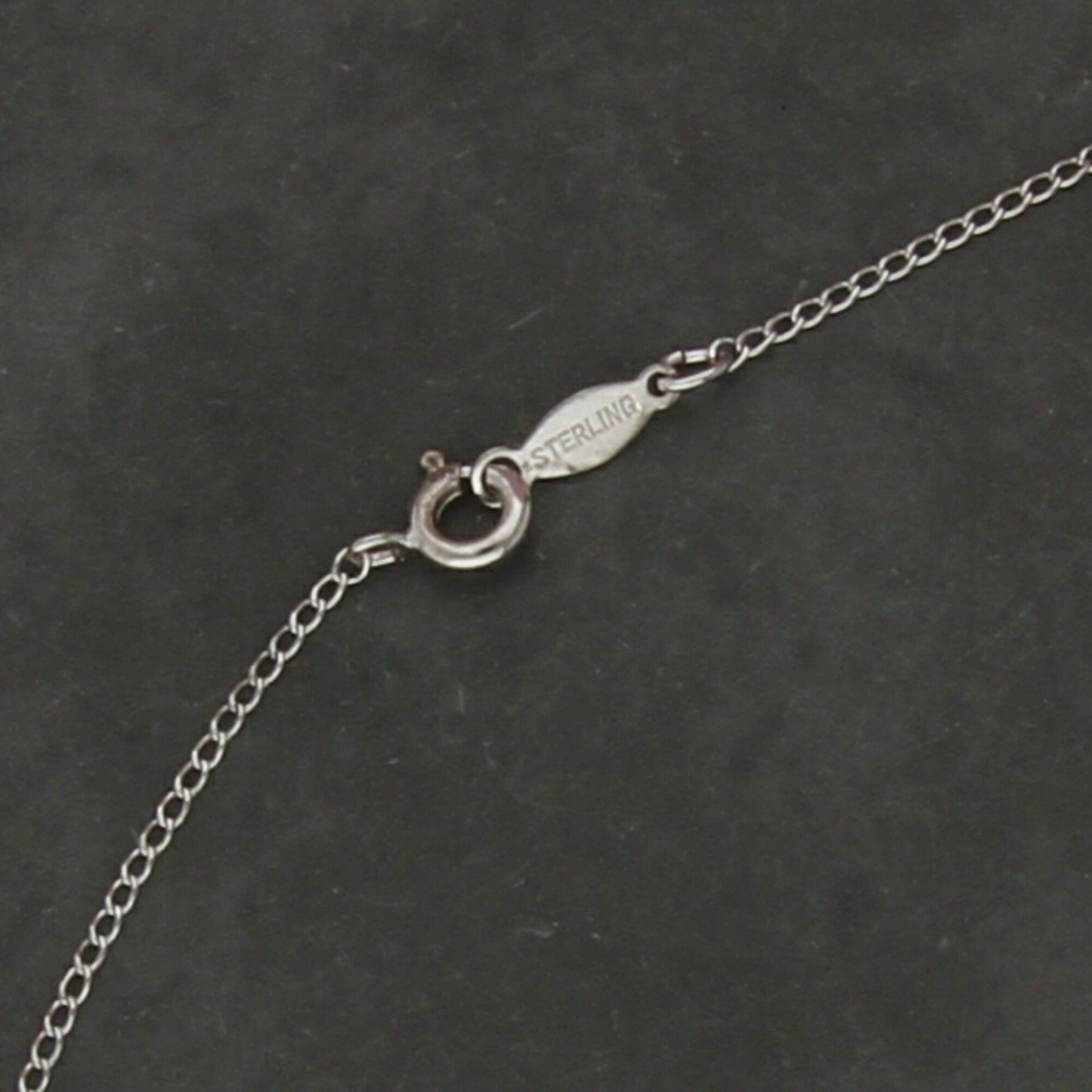 sterling silver vintage spinel cross necklace size 16in