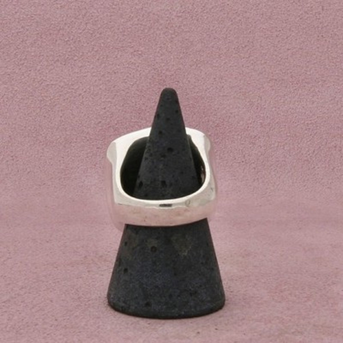 Sterling Silver Hollow Wide Domed Polished Chunky Ring Size 8