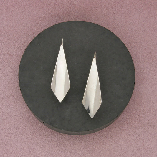 sterling silver vintage modernist french-hook earrings