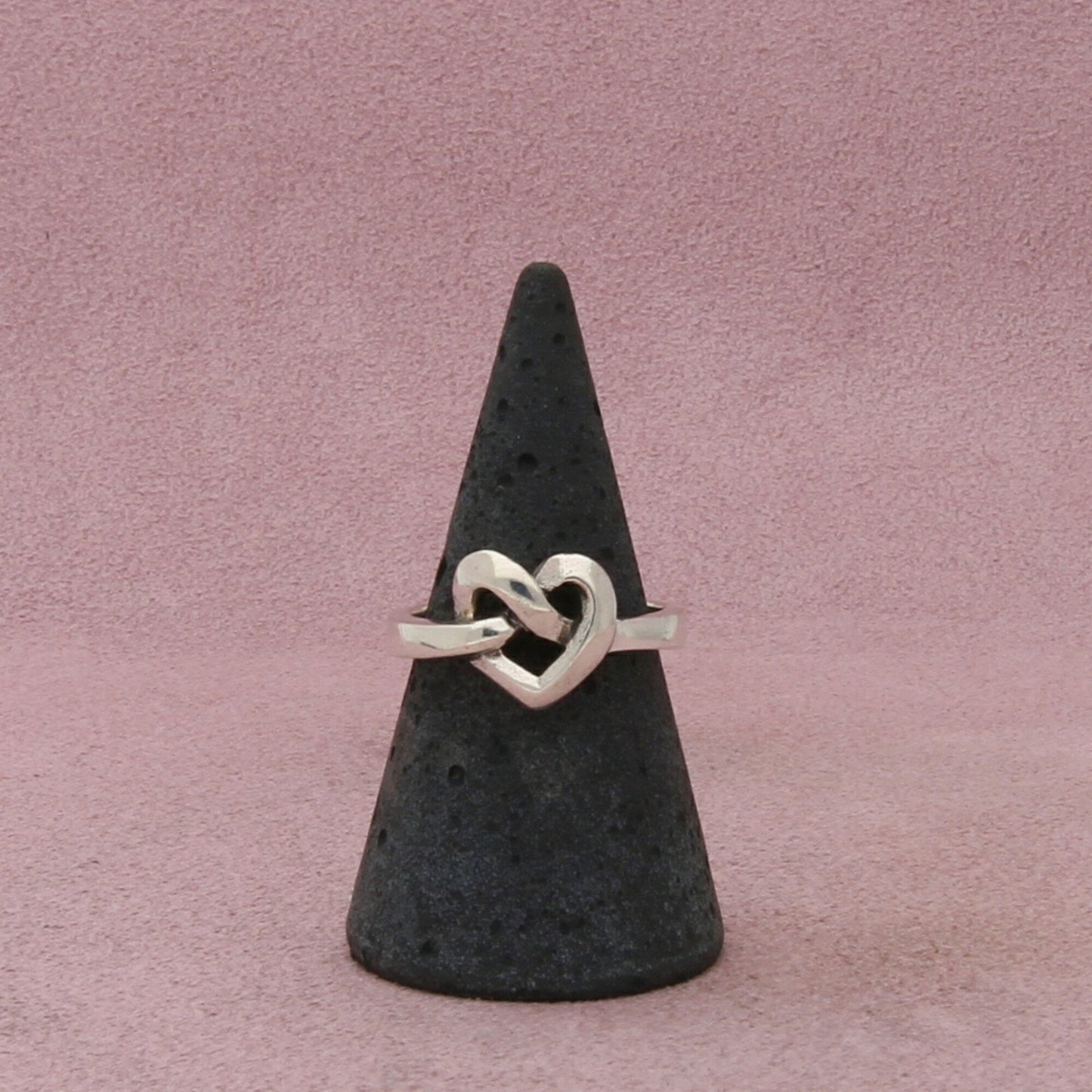 sterling silver vintage heart knot ring size 7.5