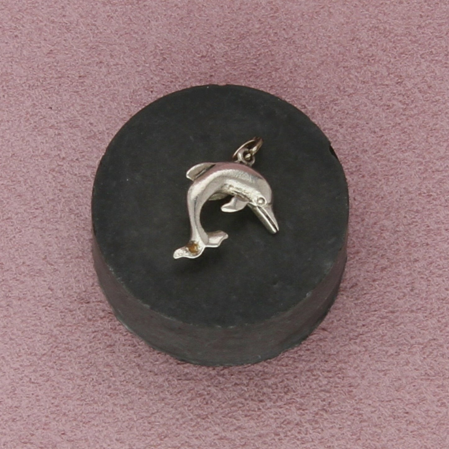 sterling silver vintage 3d dolphin charm pendant