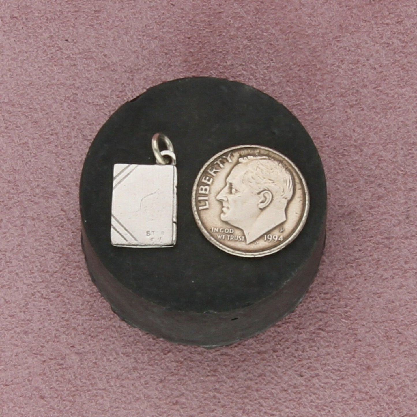 sterling silver vintage bible charm pendant