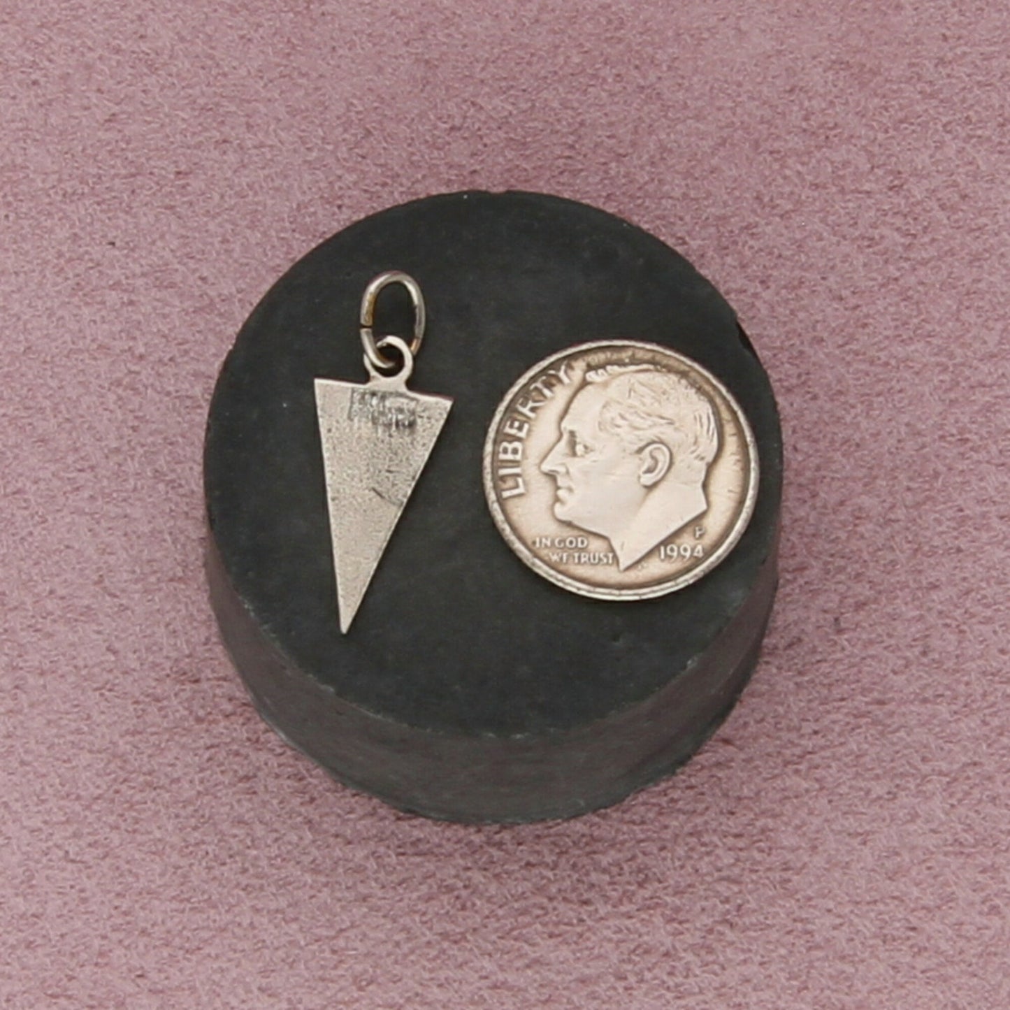 sterling silver vintage pennant flag charm pendant