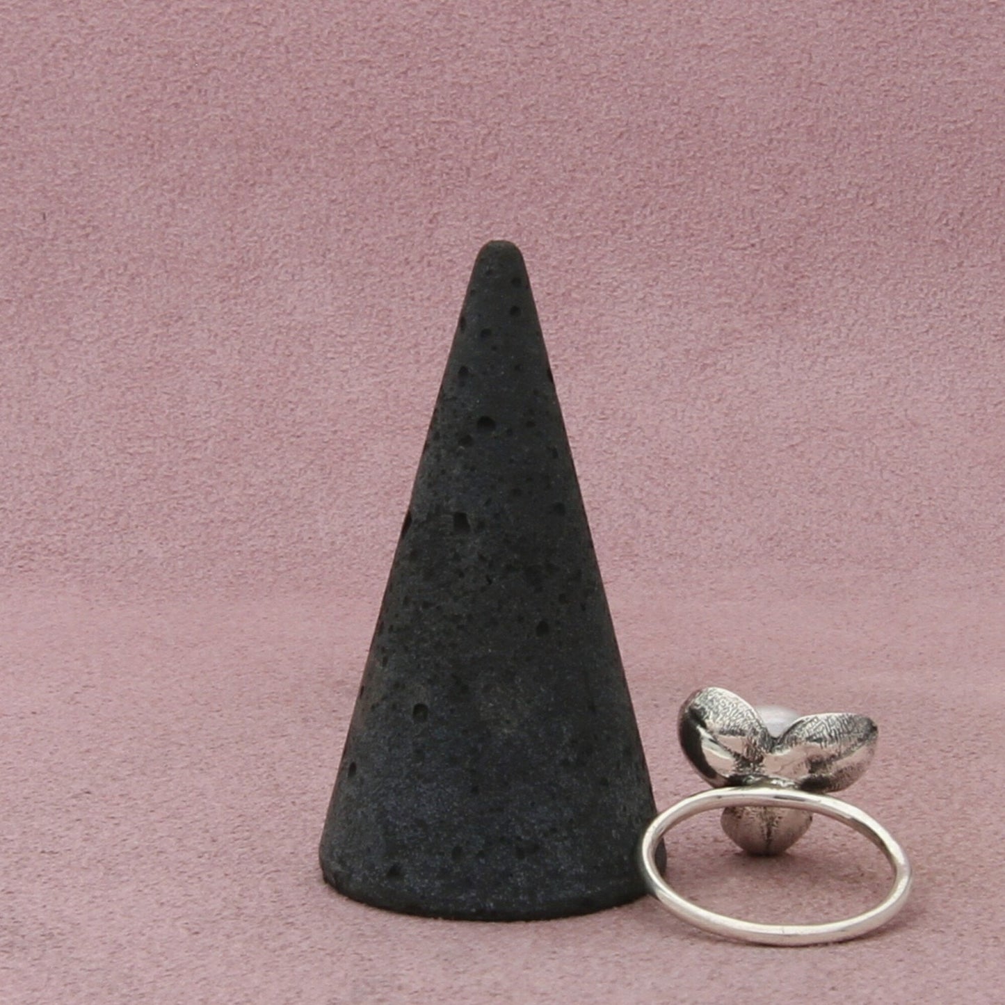 sterling silver vintage pearl flower ring size 7.5