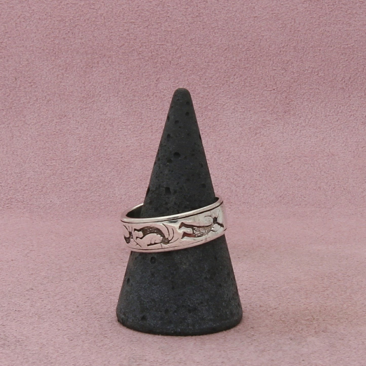 sterling silver southwestern kokopelli band ring size 9.5