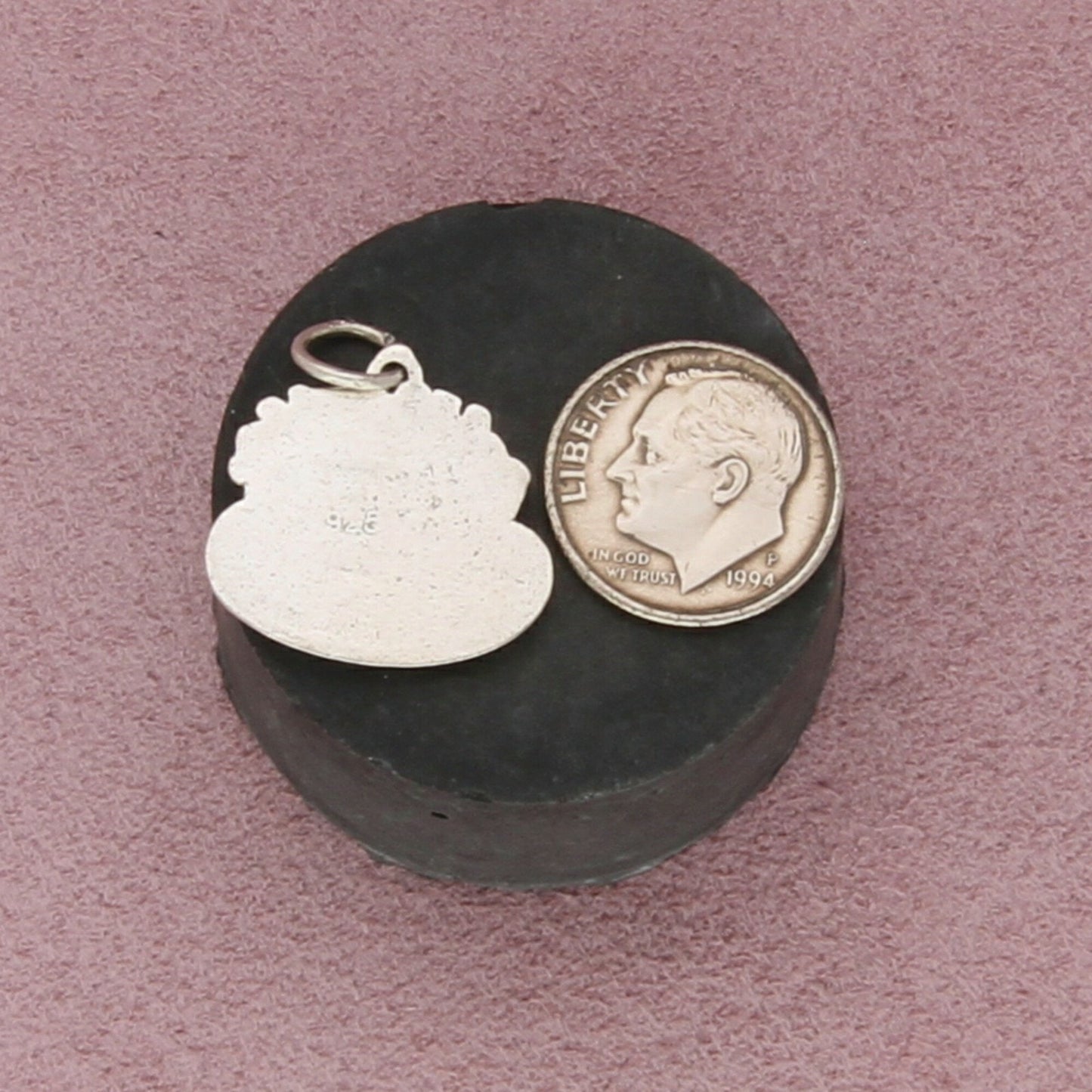 sterling silver vintage happy birthday cake charm pendant