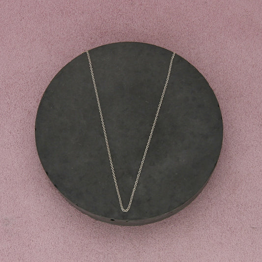 tiffany & co sterling silver 1mm cable chain necklace size 18.75in