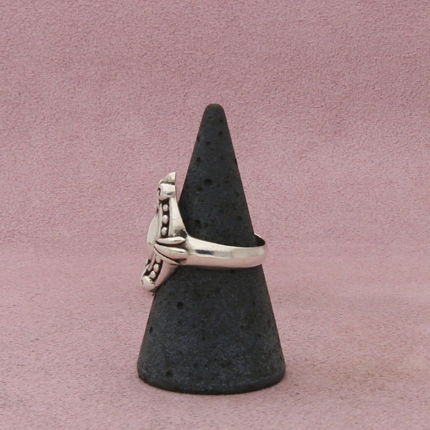 brighton sterling silver beaded scroll ring size 7