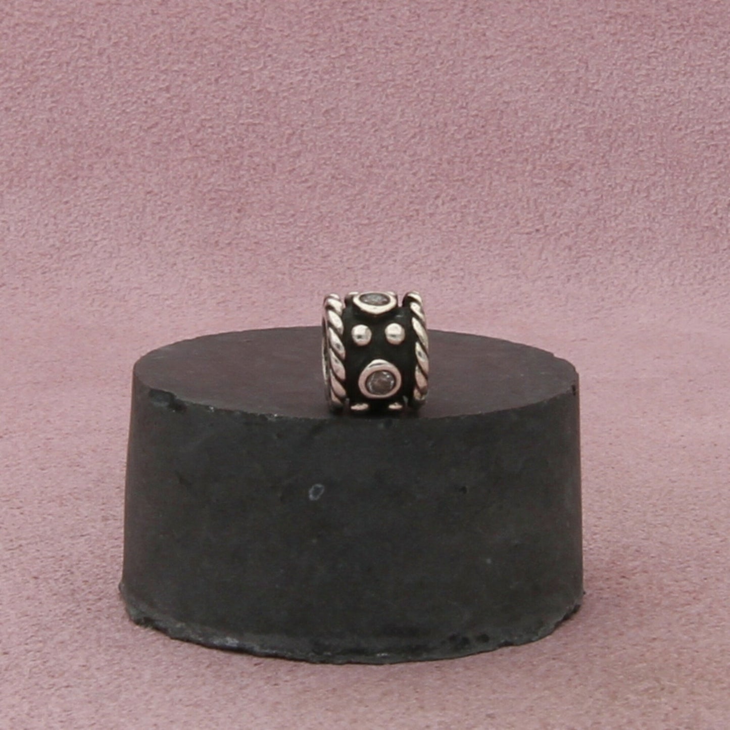 pandora sterling silver authentic oxy crown cz bead (790221) charm