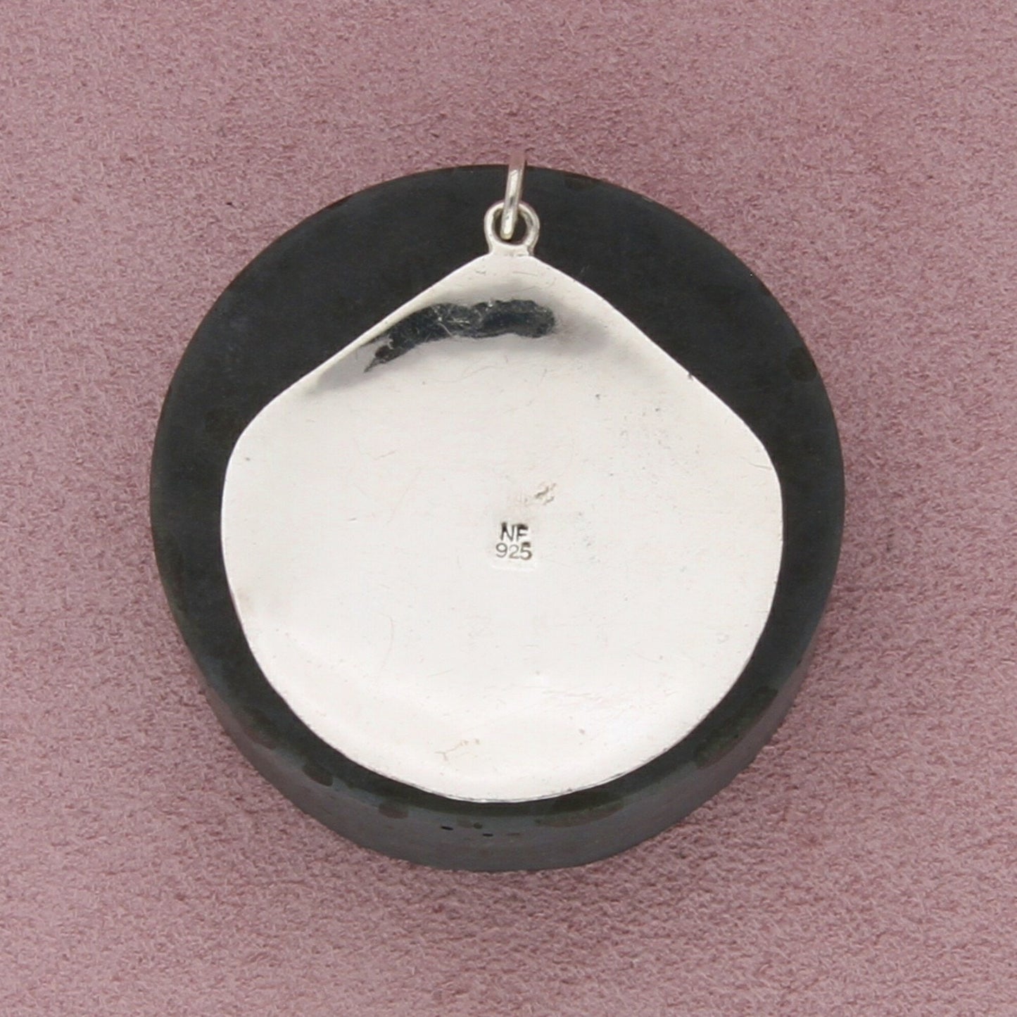 sterling silver vintage clam sea shell pendant