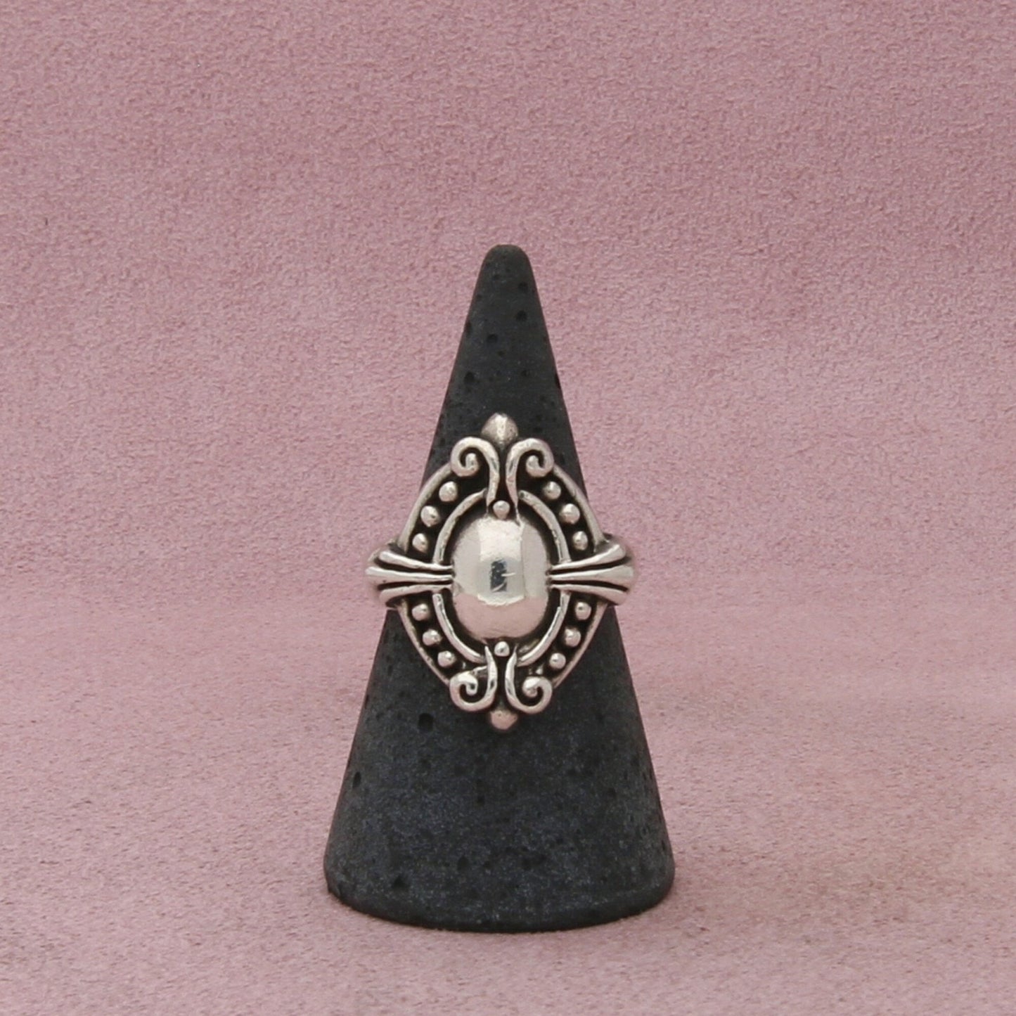 brighton sterling silver beaded scroll ring size 7