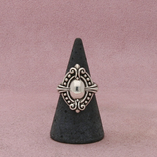 brighton sterling silver beaded scroll ring size 7