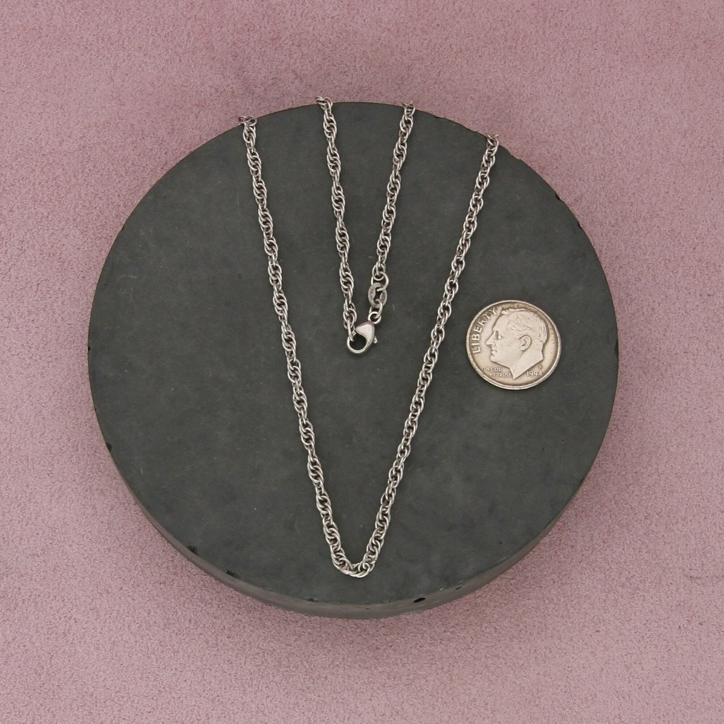 james avery sterling silver medium rope chain necklace size 20in