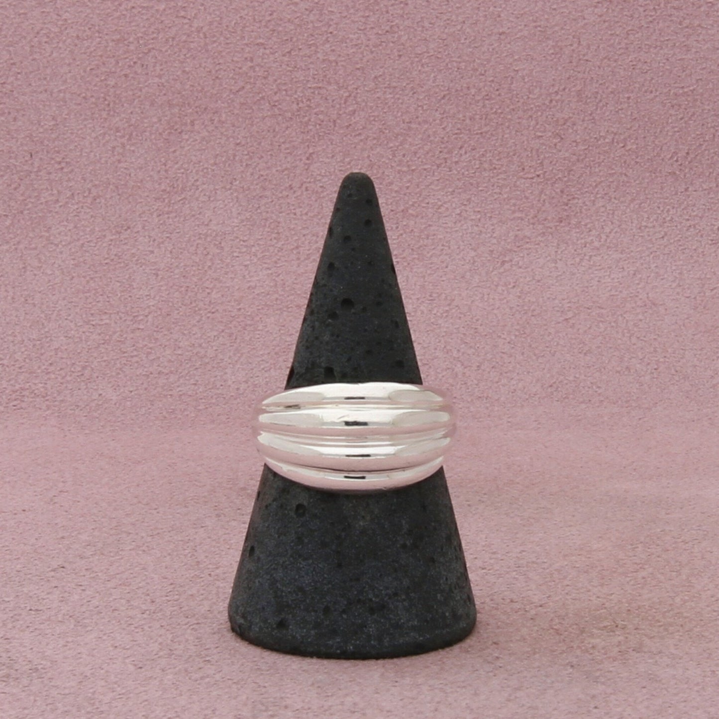 sterling silver vintage scalloped band ring size 8.5