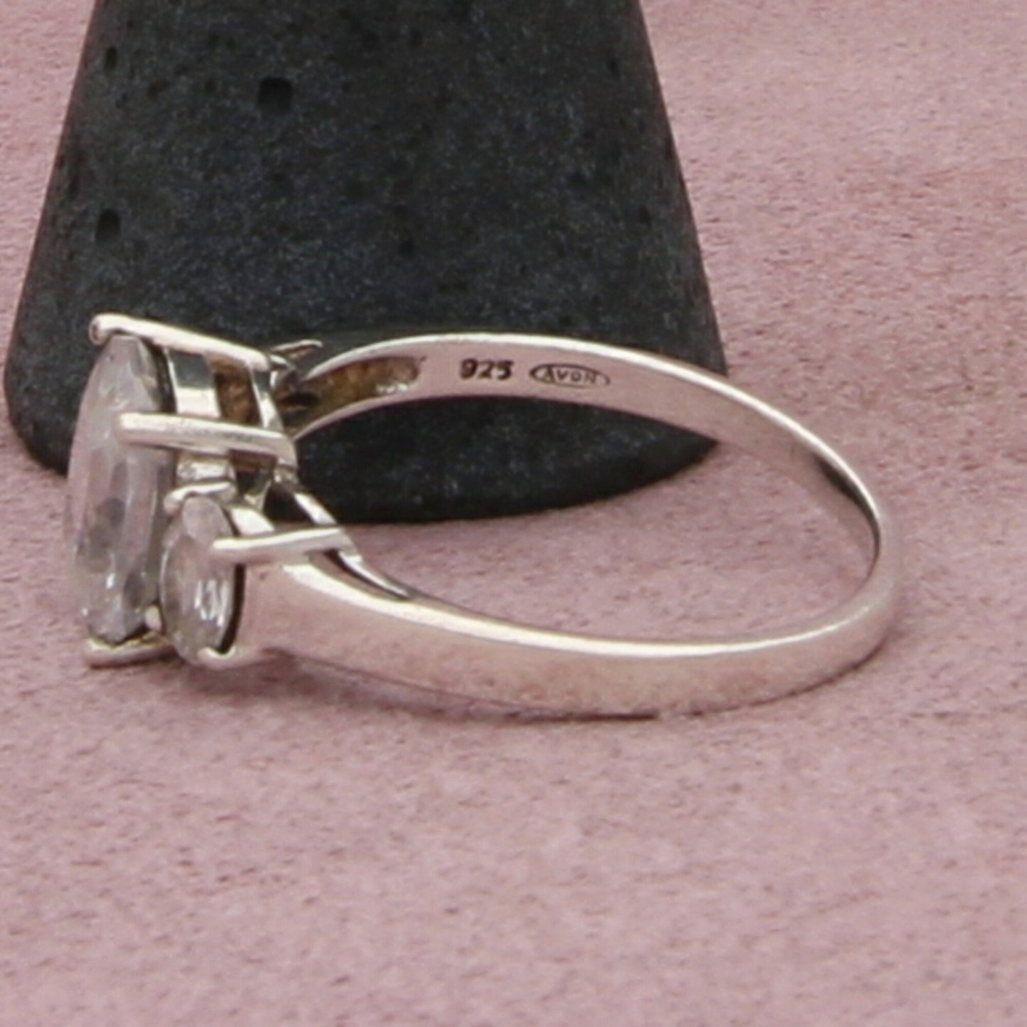 sterling silver elongated cushion-cut cz engagement ring size 11