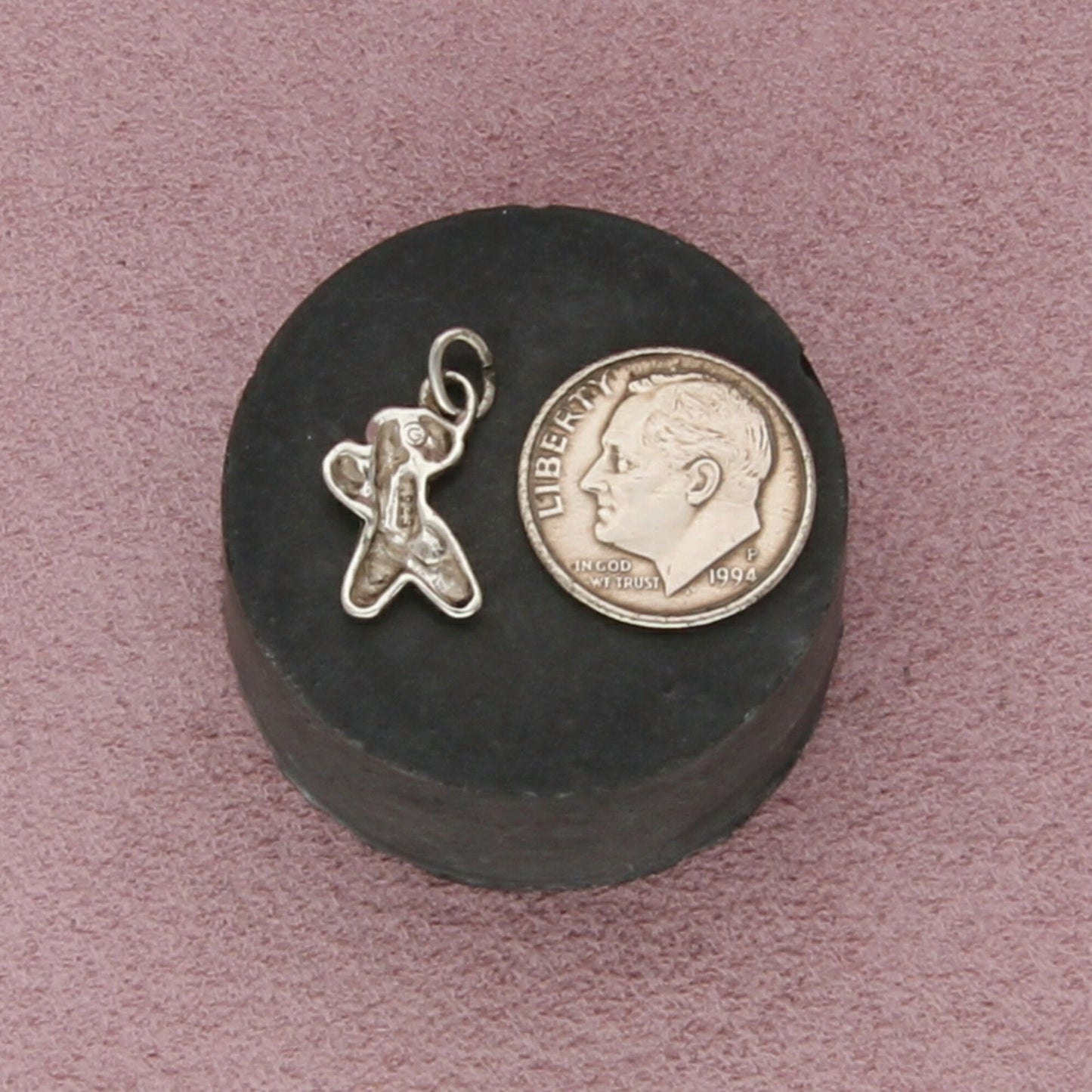 sterling silver vintage ballerina ballet flats charm pendant