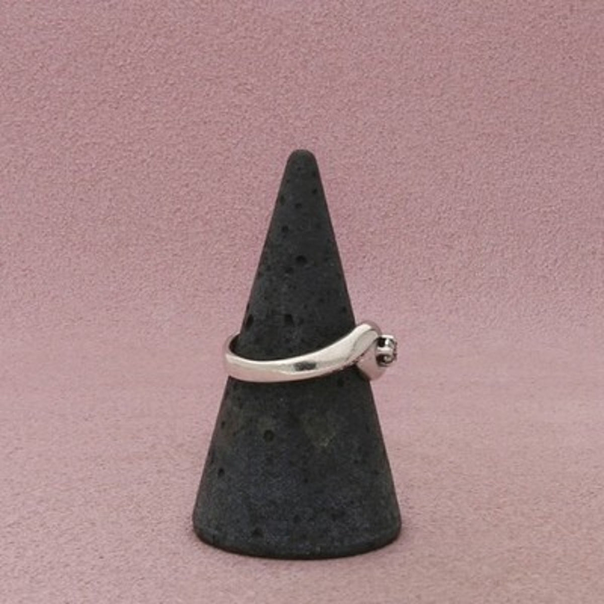 Bradford Exchange Sterling Silver Diamond Bypass Swirl Ring Size 7
