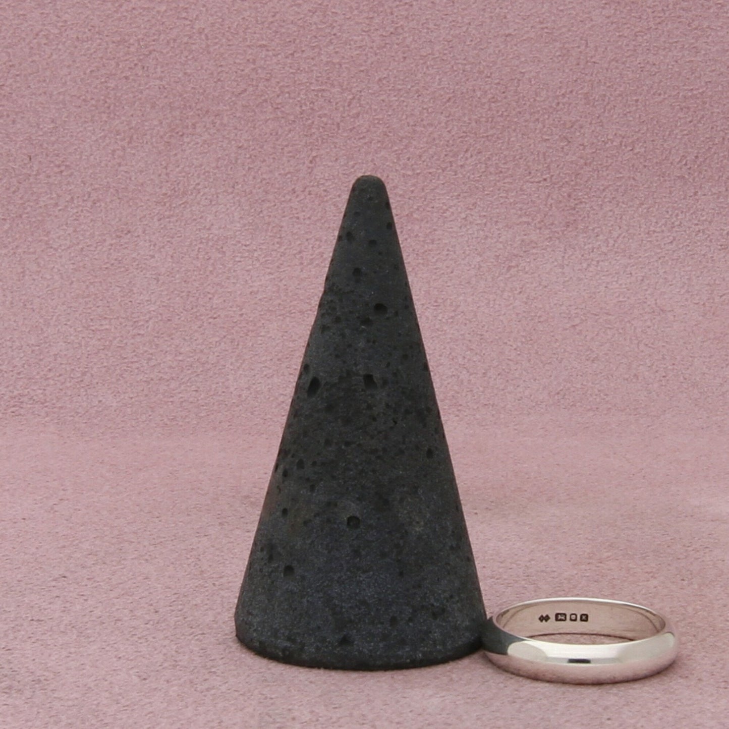 sterling silver 4mm smooth band ring size 6.75
