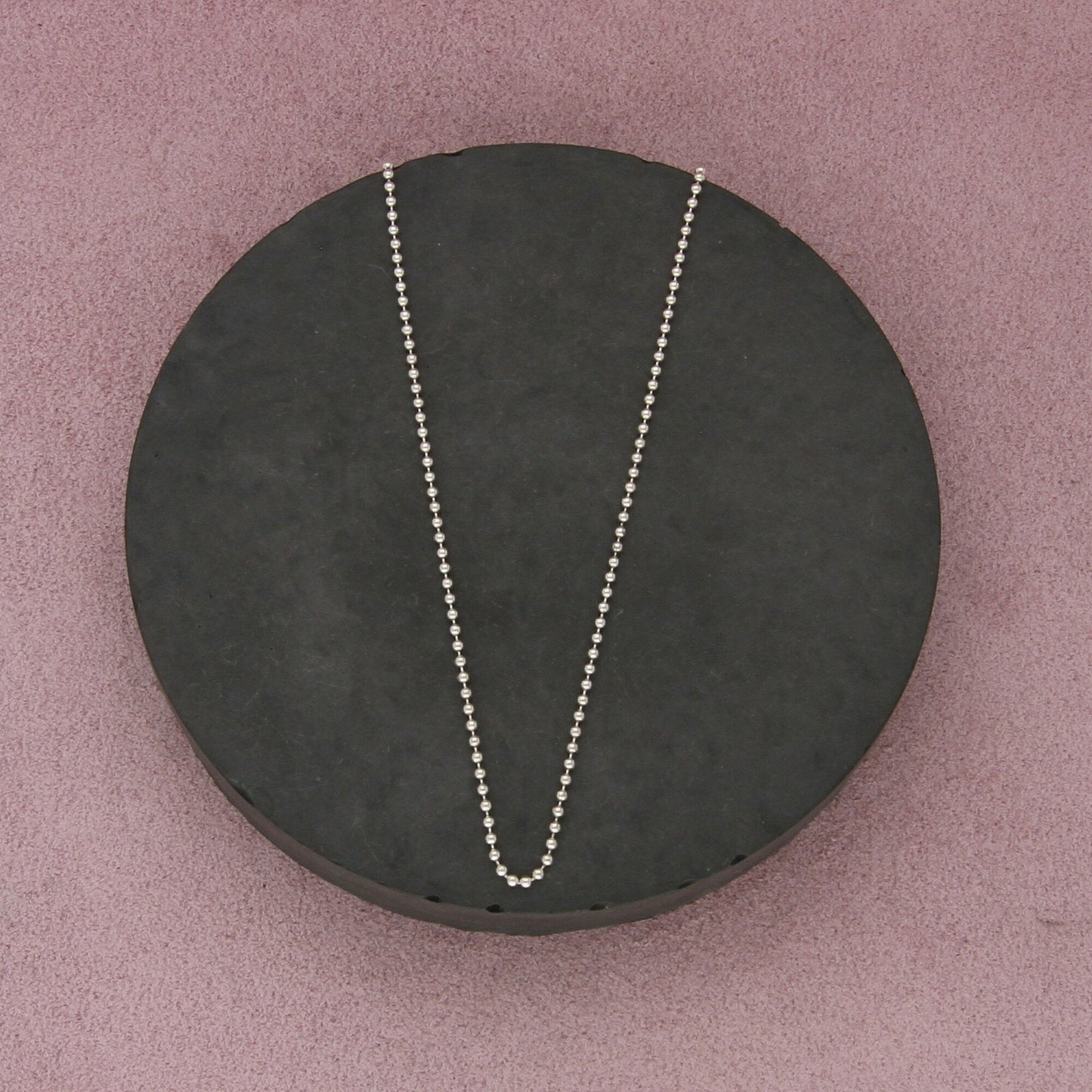 sterling silver italy 1mm bead chain necklace size 20in