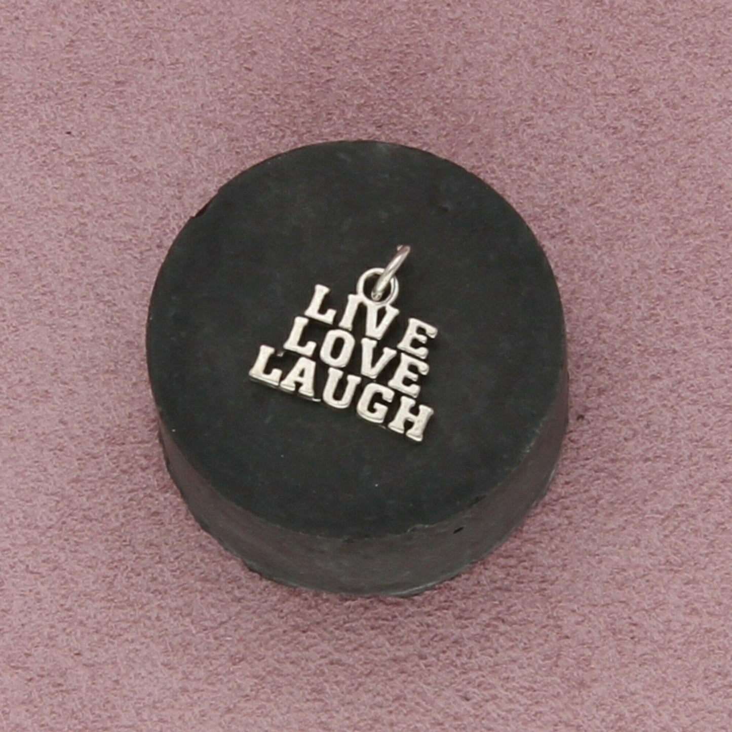 sterling silver live laugh love charm pendant