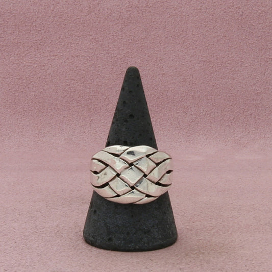 james avery sterling silver mens retired wide woven ring size 10.25