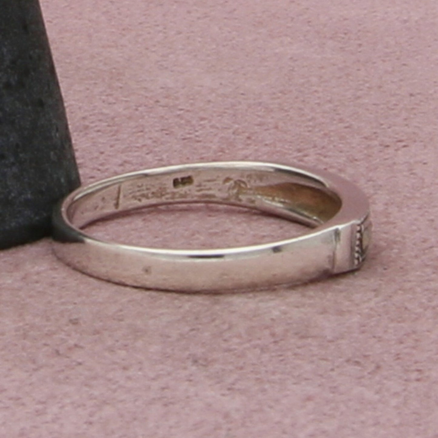 sterling silver marcasite studded band ring size 8.75