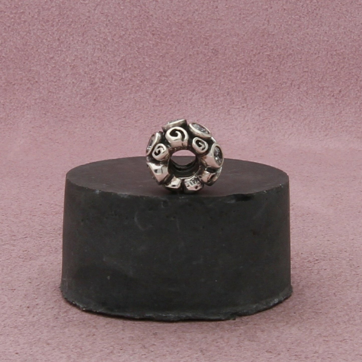pandora sterling silver cz primrose path bead charm pendant