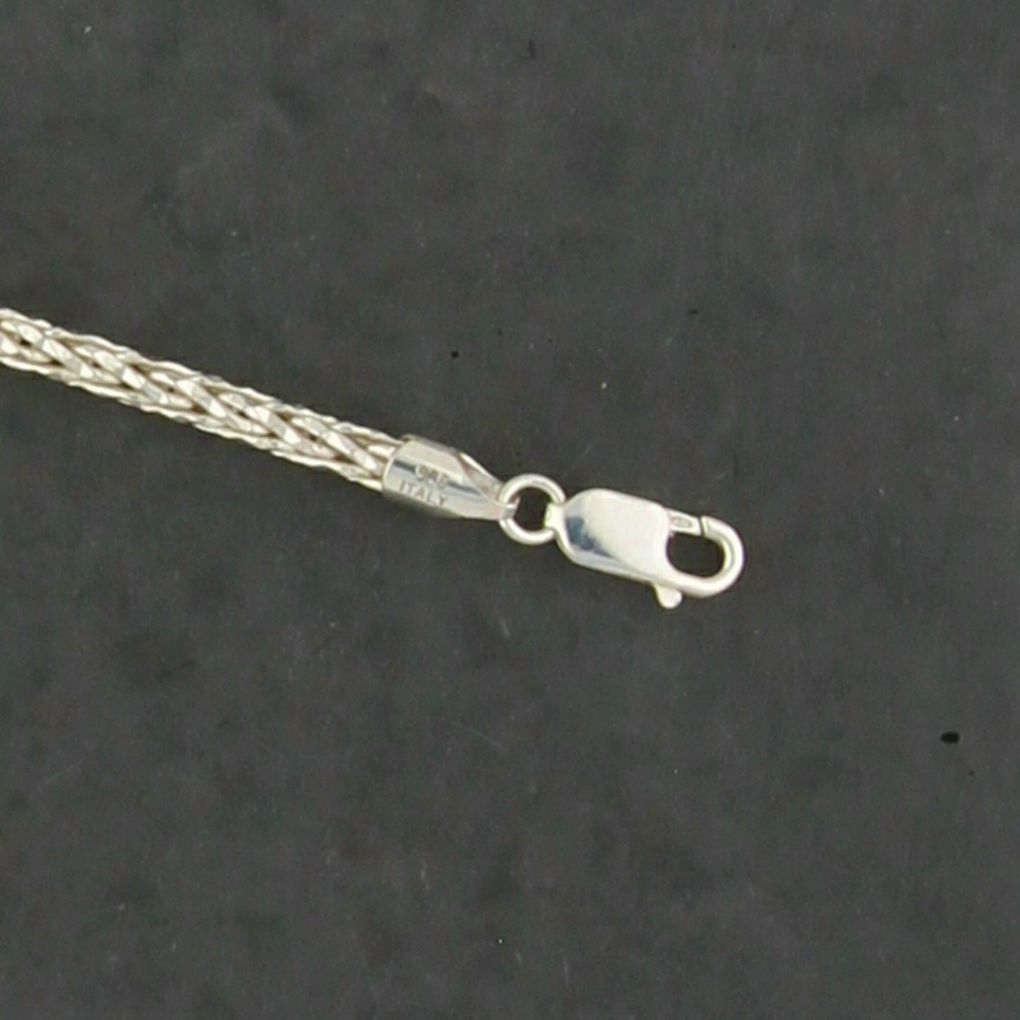 sterling silver italy 3mm diamond-cut wheat chain necklace size 20in