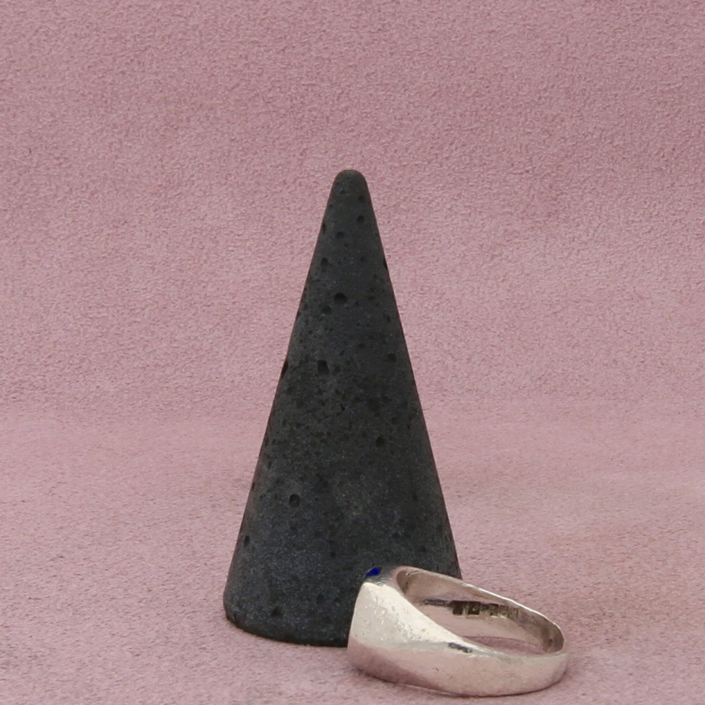 taxco mexico sterling silver vintage lapis lazuli signet style ring size 6