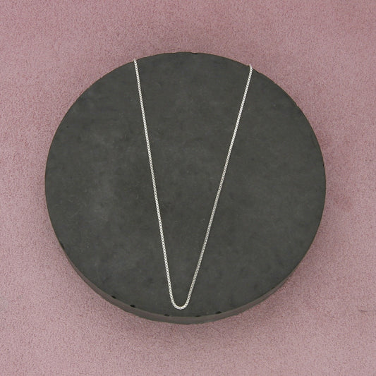 sterling silver 1mm box chain necklace size 19in