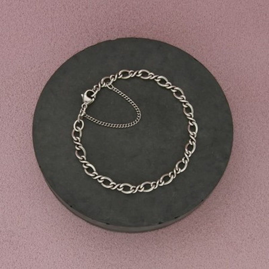 James Avery Sterling Silver Medium Twist Charm Safety Chain Bracelet Size 7in