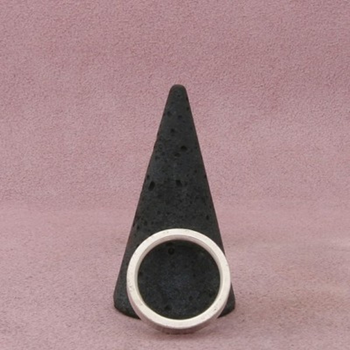 Sterling Silver Vintage British Concave Stack Band Ring Size 6