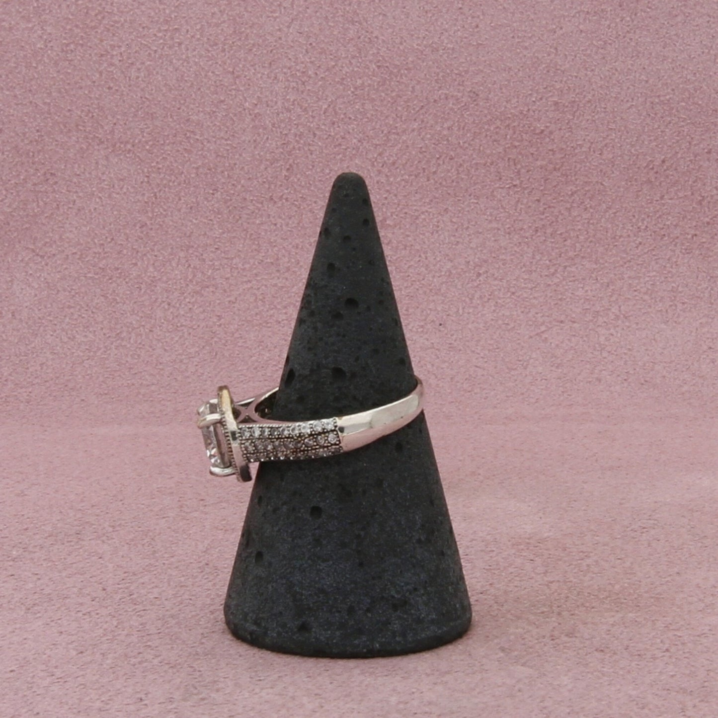 sterling silver round-cut cz halo ring size 7