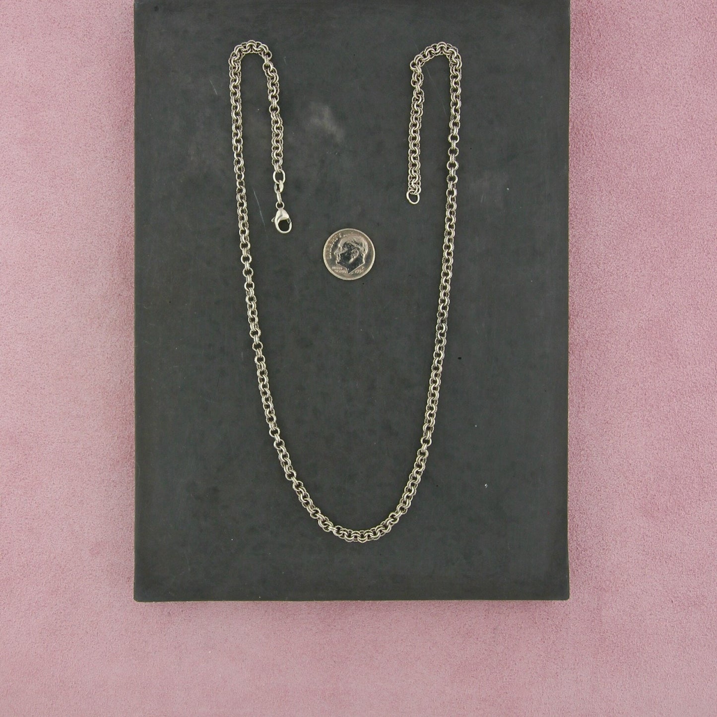 james avery sterling silver retired double link twisted wire chain necklace 20in